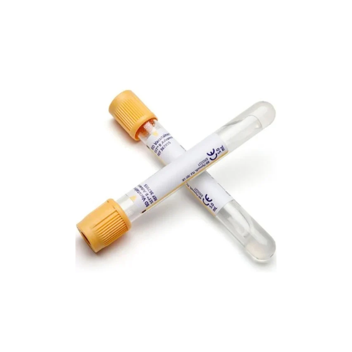 BD Vacutainer Tube Serum Plastic 3.5ml Gold with Gel SST11 13 X 75MM Hemoguard Cap - Box of 100