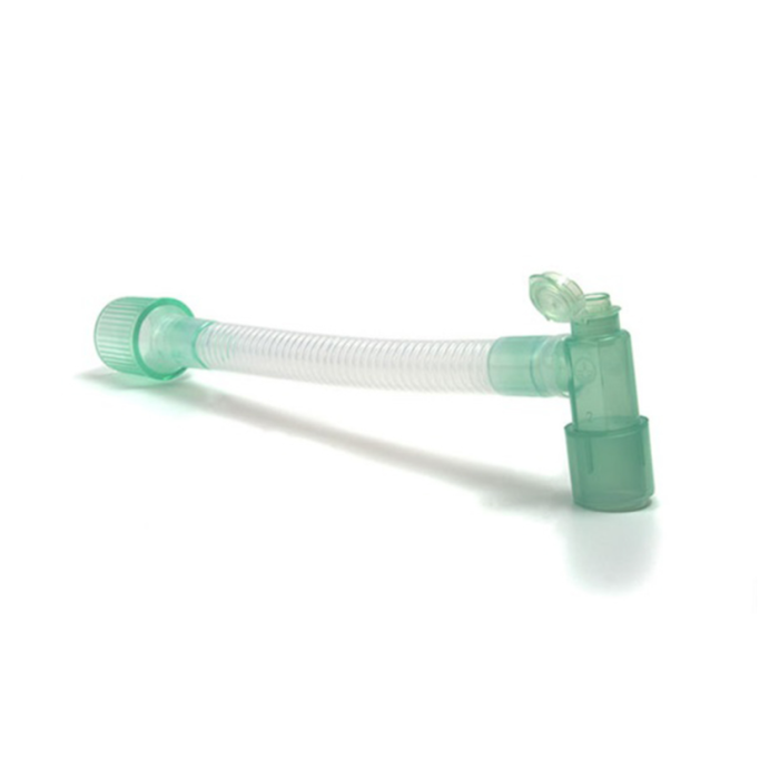 Catheter Mount 22F Patient Connection 22M/15F Fixed Elbow with Flip Top Cap with 7.6mm - Each