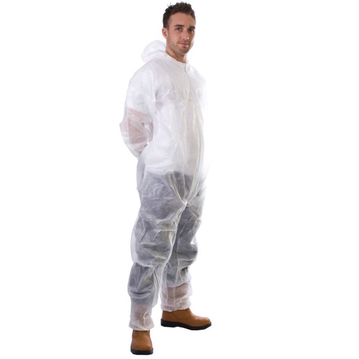 Non-Woven Coverall With Hood in Blue (XtraLarge) - Pack of 50