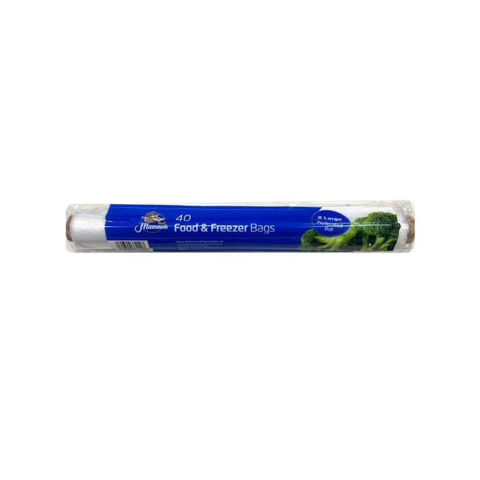 Mammoth Food & Freezer Bags (14" x 16") - Pack of 75 - Case of 30