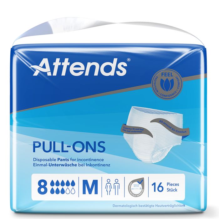 Attends Pull-Ons 8 Medium -  Pack 16