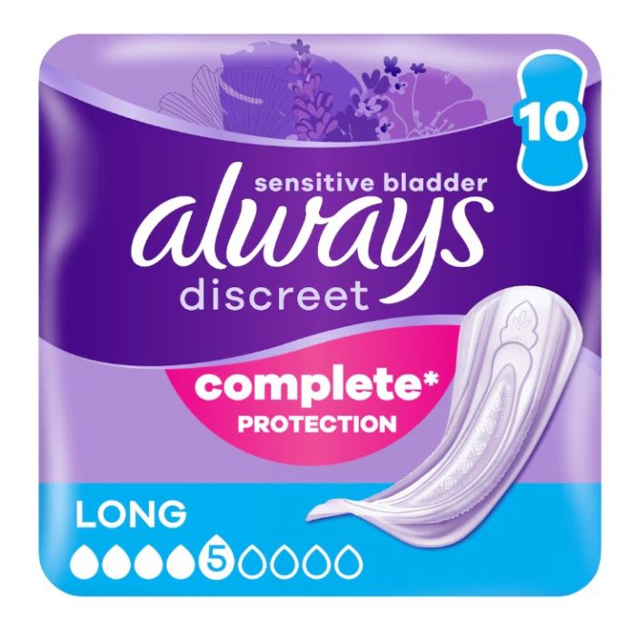 Always Discreet Pads Long - Pack of 10