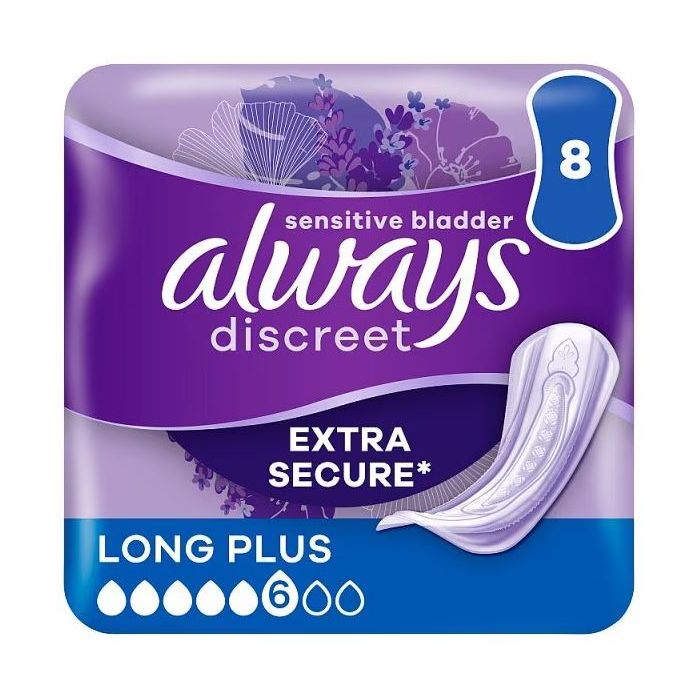 Always Discreet Pads Long Plus 8CT- Pack of 8