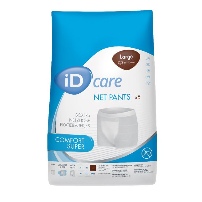 iD Care Comfort Super Net Pants Large 5 PACK