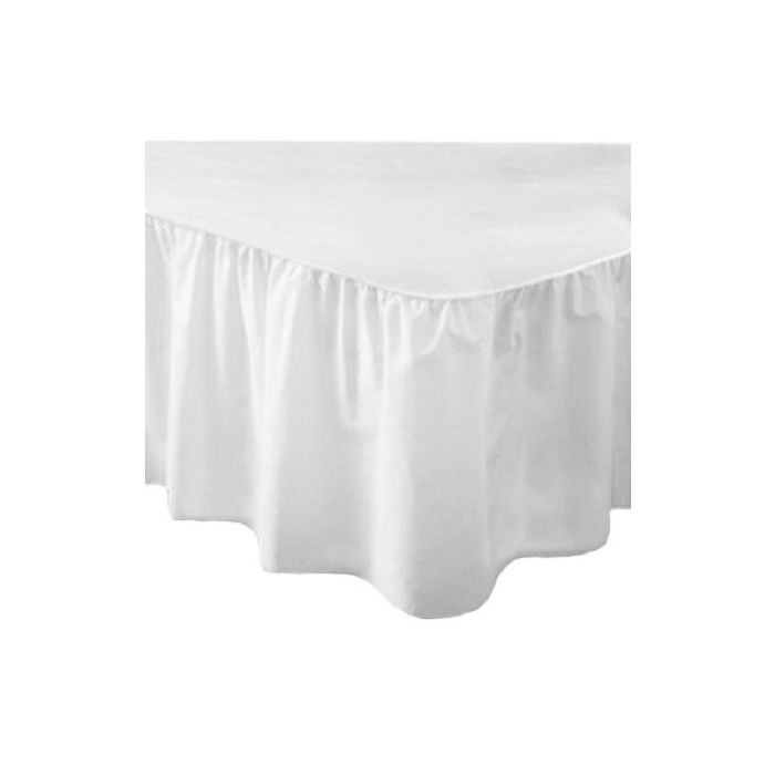 Single Base Valance 15" Polycotton White  