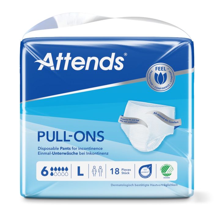 Attends Pull-Ons 6 Large -  Pack 18