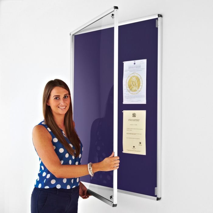 Tamperproof Notice Board - 1200 x 900mm - Blue
