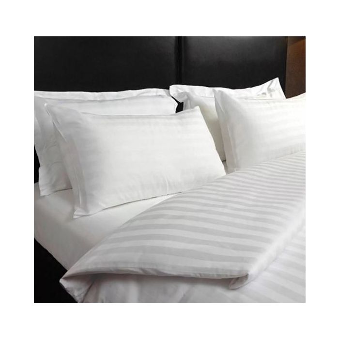 Satin Stripe Oxford Pillowcase WHITE - PAIR