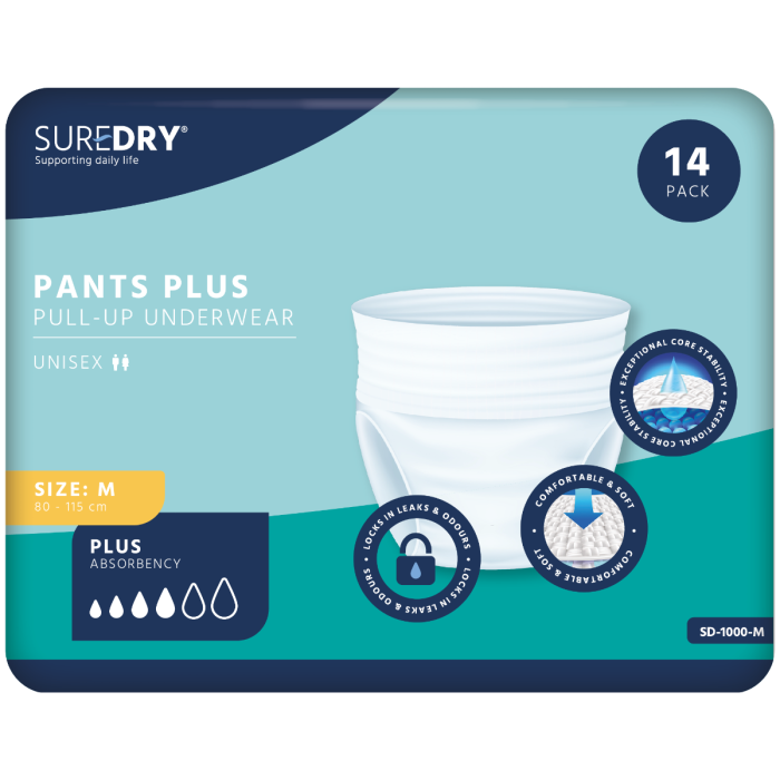 SureDry Pants Plus - Medium - Pack 14