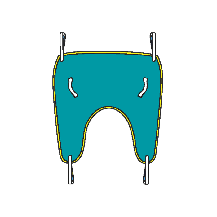 Mesh Standard Universal Sling with Head Support Large Clip Style  -  Each