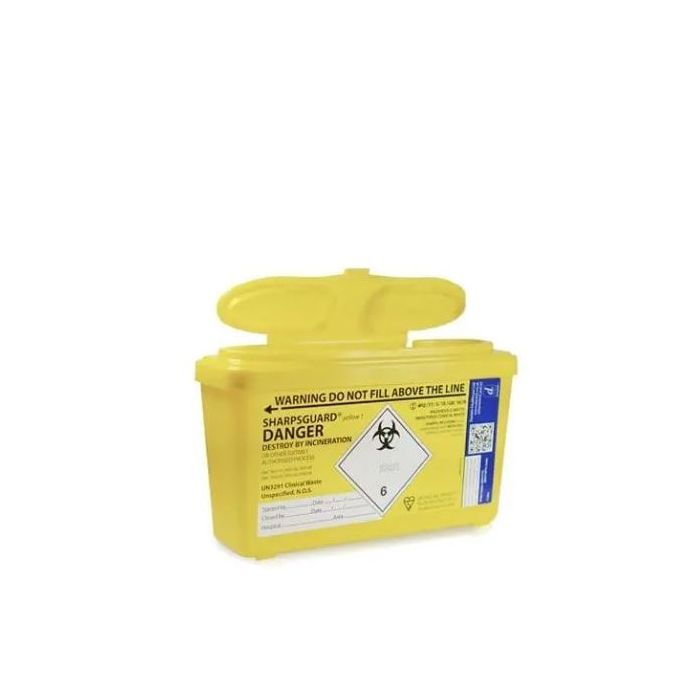 Sharpsguard Container 1 Litre YELLOW - EACH