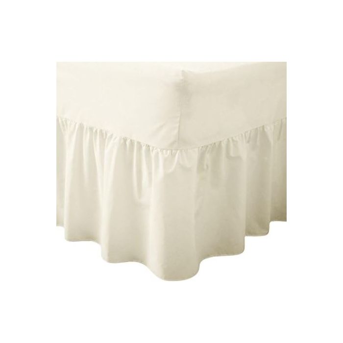 Single Base Valance 15" Polycotton Cream