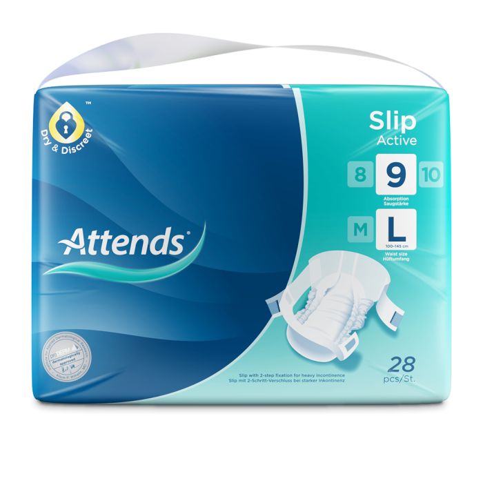 Attends Slip Active 9 Large  -  Pack 28