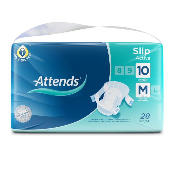 Attends Slip Active 10 Medium  -  Pack 28