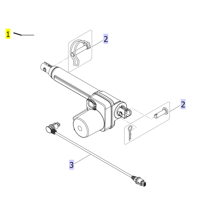 Backrest Actuator ( kit )  for the BA-6673 and BA-6441 and BA-6478  Bed