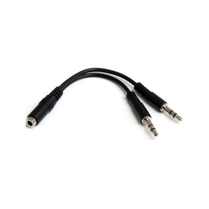 Stereo Cable Splitter (comprising of  1 x 1/4 Stereo Jack Plug  To 2 x 1/4 Stereo Jack Sockets ) 
