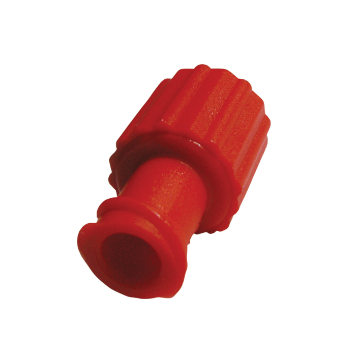 Sterile Obturator Male/Female Luer Lock Caps Red - Pack of 100