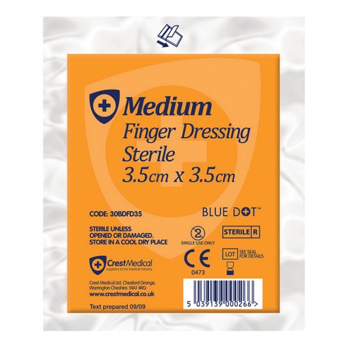 Finger Dressing Medium Sterile - 3.5x3.5cm - EACH