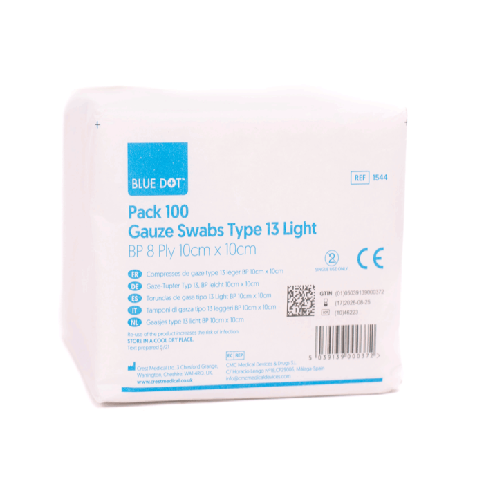Sterile Gauze Swab 10cm x 10cm - Pack of 5