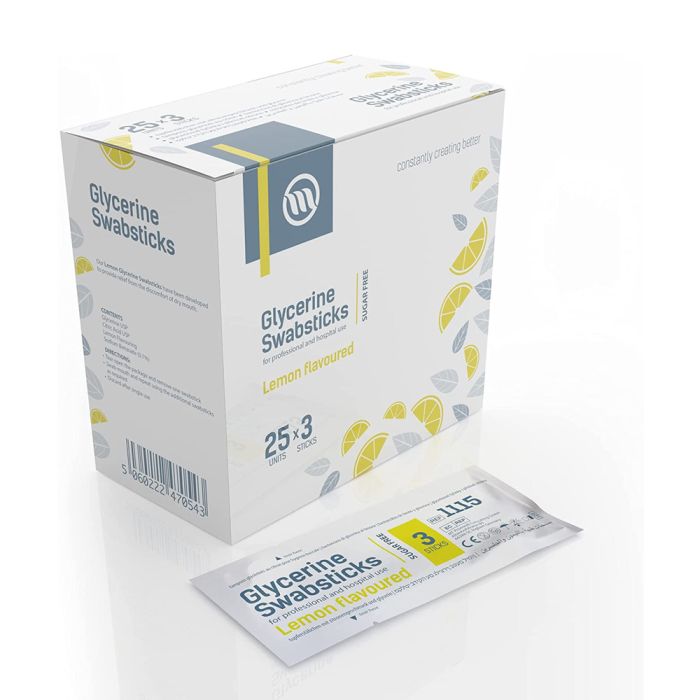 Swab Oral Lemon And Glycerine Sugar Free |  Pack 75