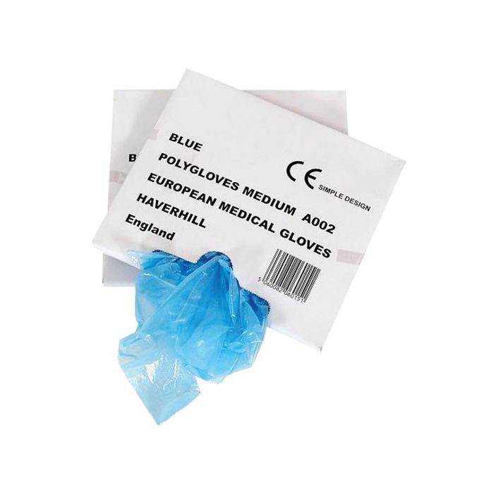 Blue Polythene Non-Sterile Gloves
