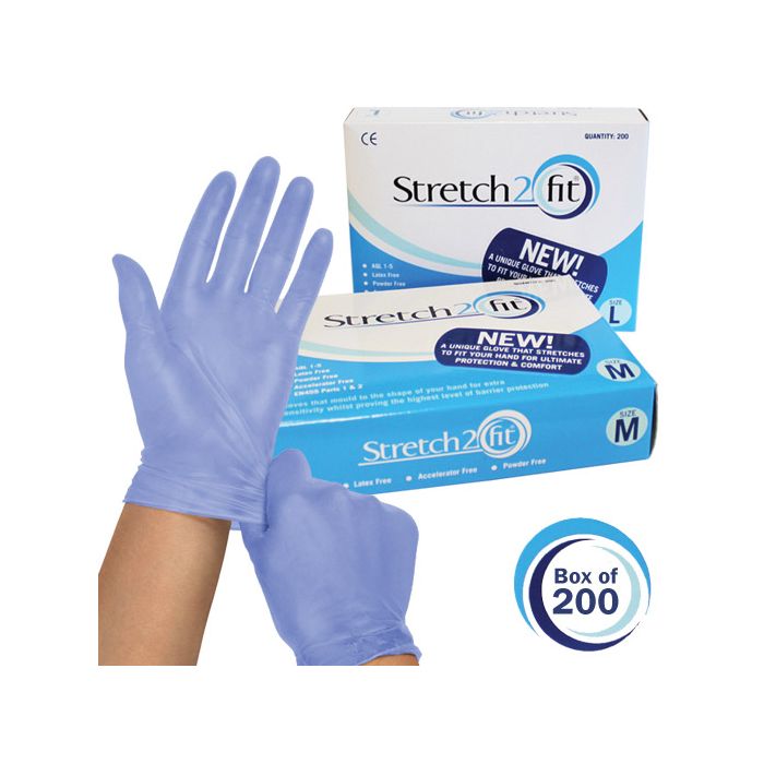 Blue Stretch2Fit Gloves - X Large