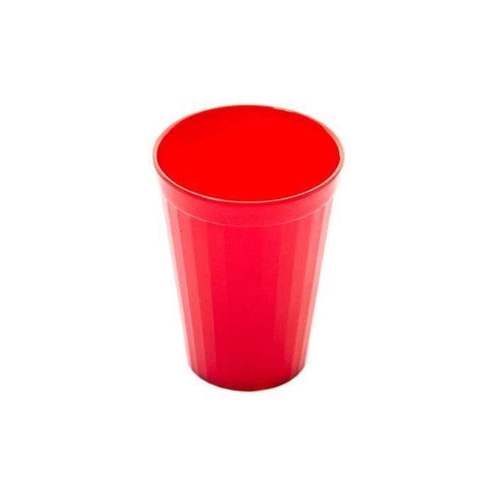 Tumbler Polycarbonate Red Fluted 7oz 
