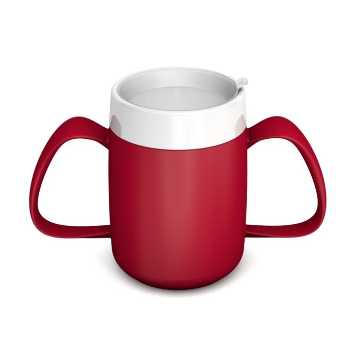 Two Handled Mug With Internal Cone (Red) 