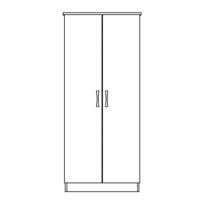 Cadiz Double Wardrobe - Light Oak