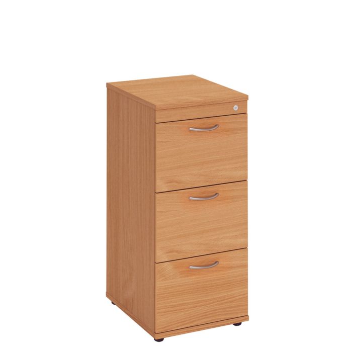 3 Drawer Locking Filing Cabinet - Beech