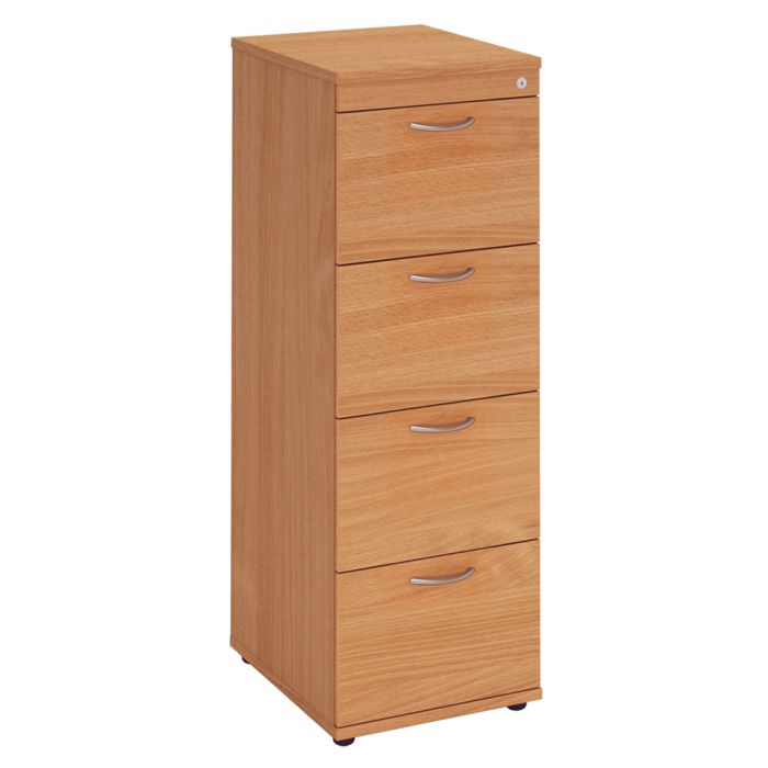 4 Drawer Locking Filing Cabinet - Beech
