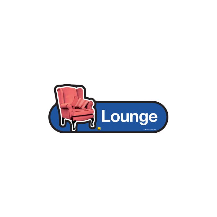 Lounge Door Sign Blue