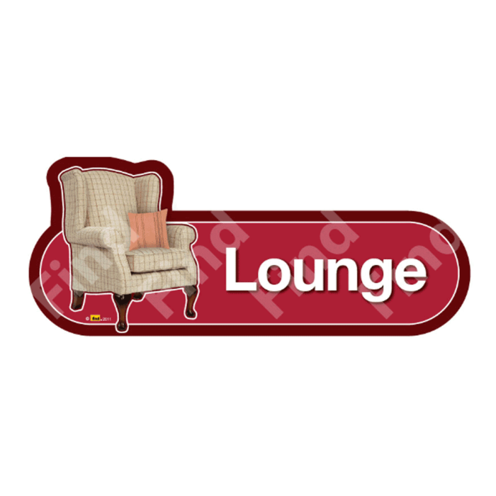 Lounge Door Sign Red 