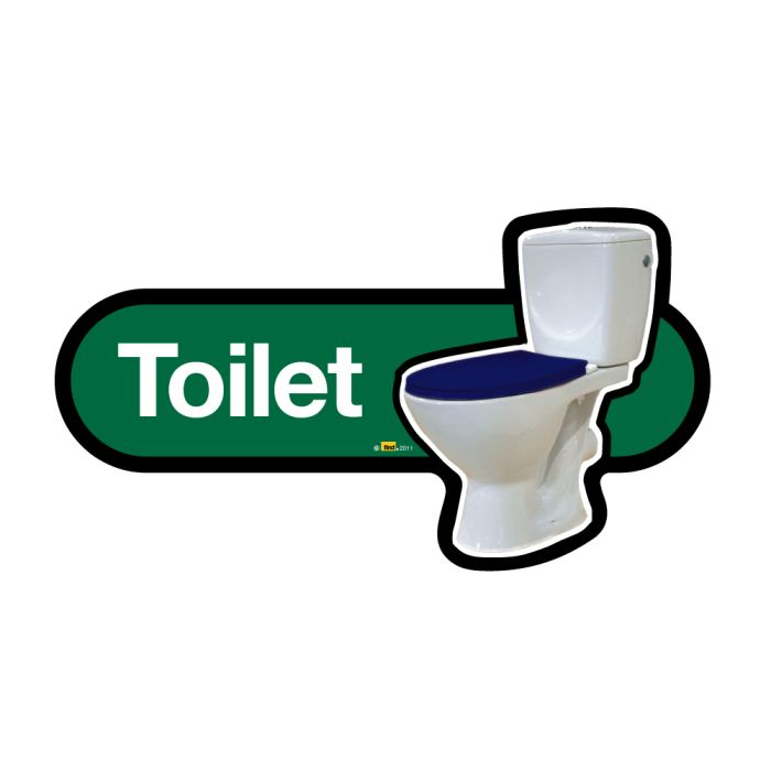 Toilet Door Sign Green