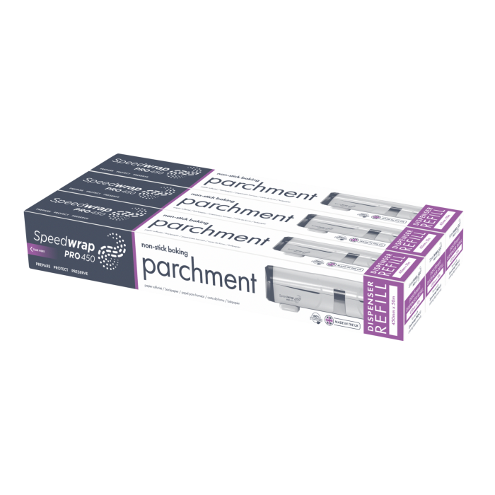 Parchment Roll Refill 45cm x 50m to fit Speedwrap Dispenser - Pack of 3