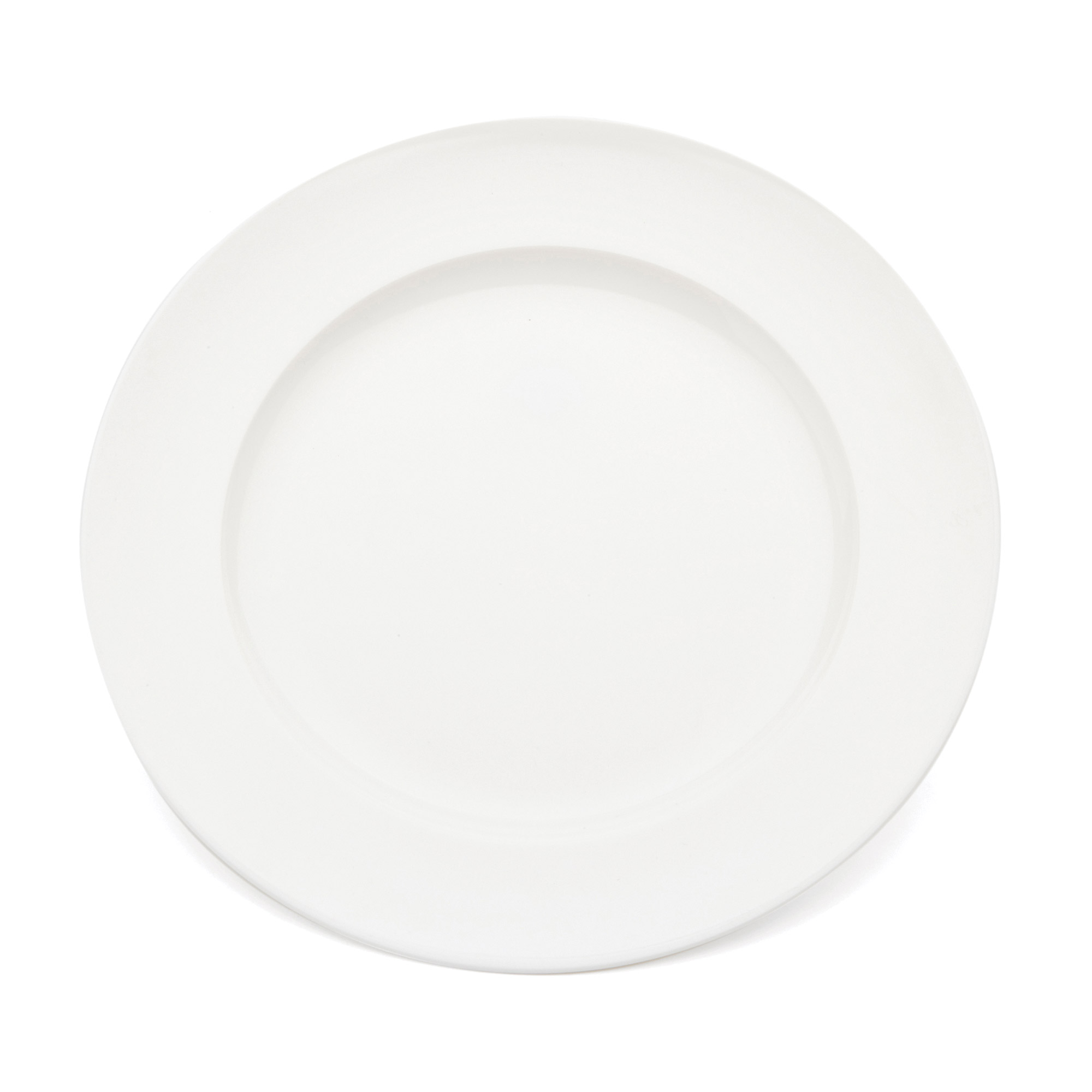 Polycarbonate Dinner Plate Wide Rim (24cm) WHITE