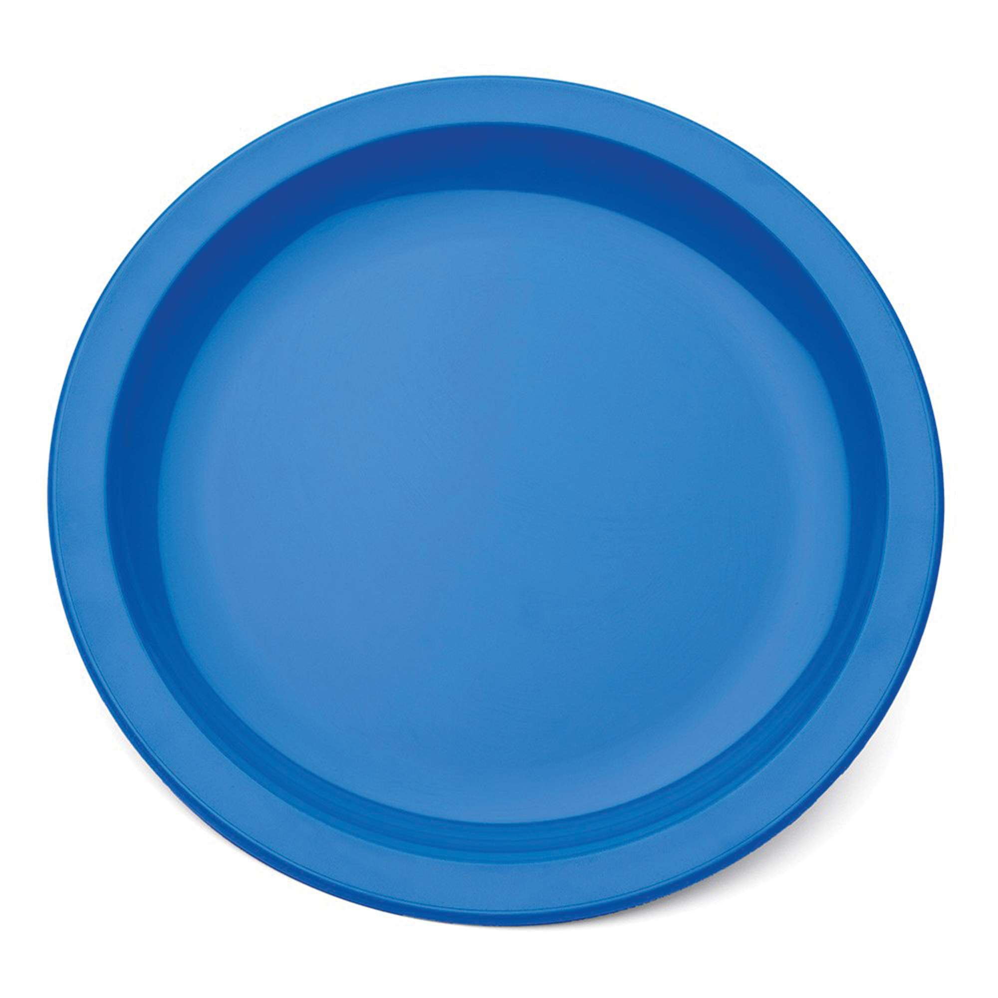 Polycarb Dinner Plate Narrow Rim Med Blue 25.5cm - Each