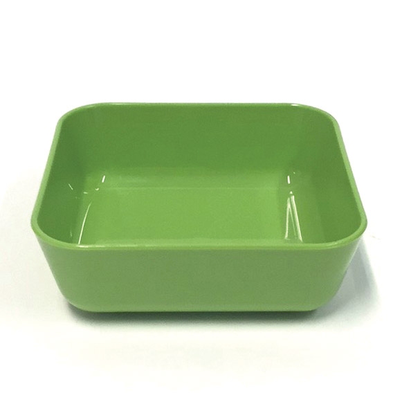Polycarbonate Square Snack Dish - Green