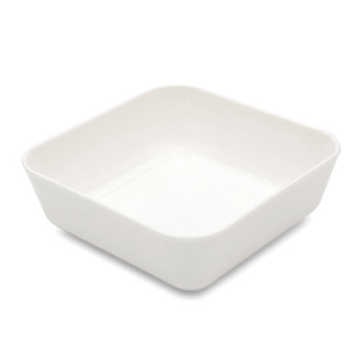 Polycarbonate Square Snack Dish - White