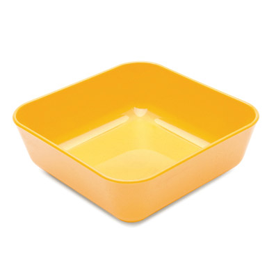 Polycarbonate Square Snack Dish - Yellow