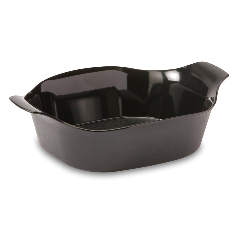 Polycarbonate Lugged Snack Dish - Black