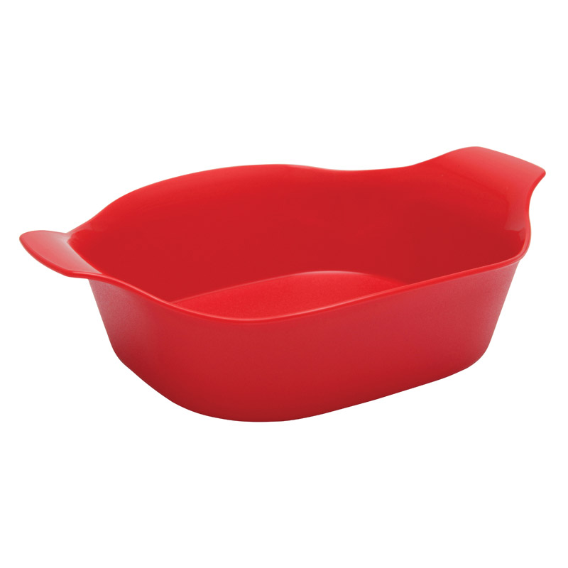 Polycarbonate Lugged Snack Dish - Red