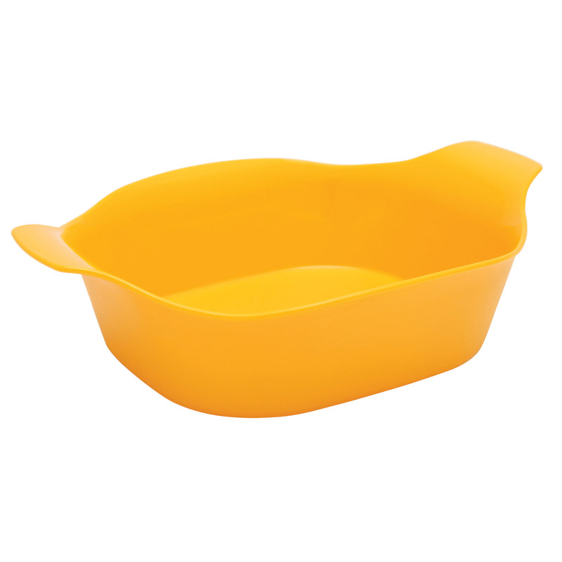 Polycarbonate Lugged Snack Dish - Yellow