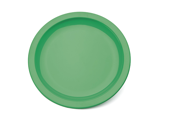 Polycarb Dinner Plate Narrow Rim Emerald Green 23Cm - Each