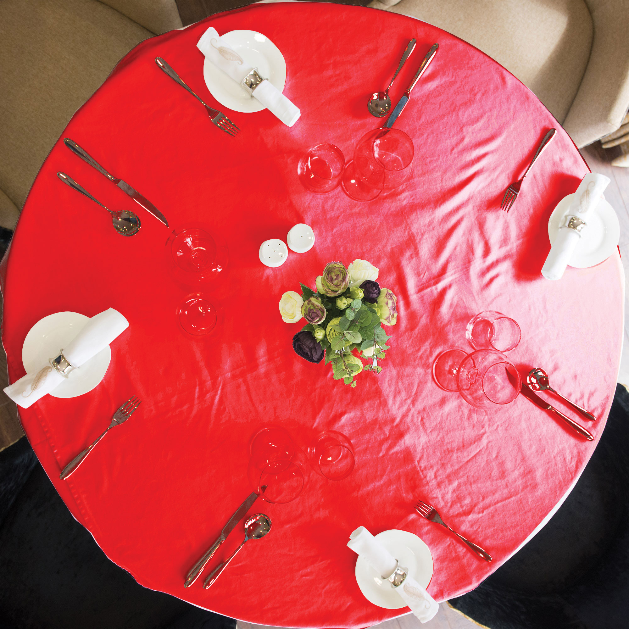 Red Round Table Cloth 178cm