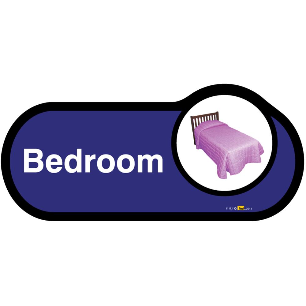 Bedroom Door Sign Blue
