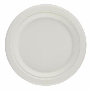 9" Bagasse Round Plate - Case 500