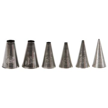 Icing Tubes - Plain Tip - Stainless Steel - 2.4 To 14Mm