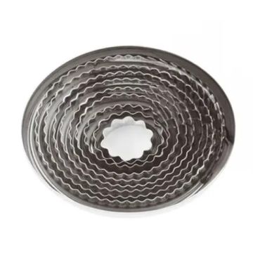 Pastry Cutter Round Fluted 2Cm - 9Cm - Pack 11