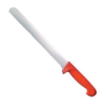 Red Serrated Carving Knife (25cm) - Each